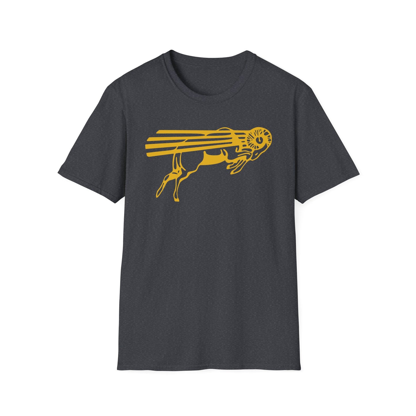 Gold Flying Ram Graphic Unisex T-Shirt