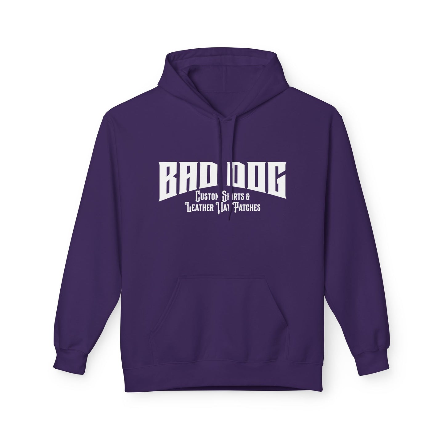 Bad Dog Unisex Fleece Hoodie - White Font