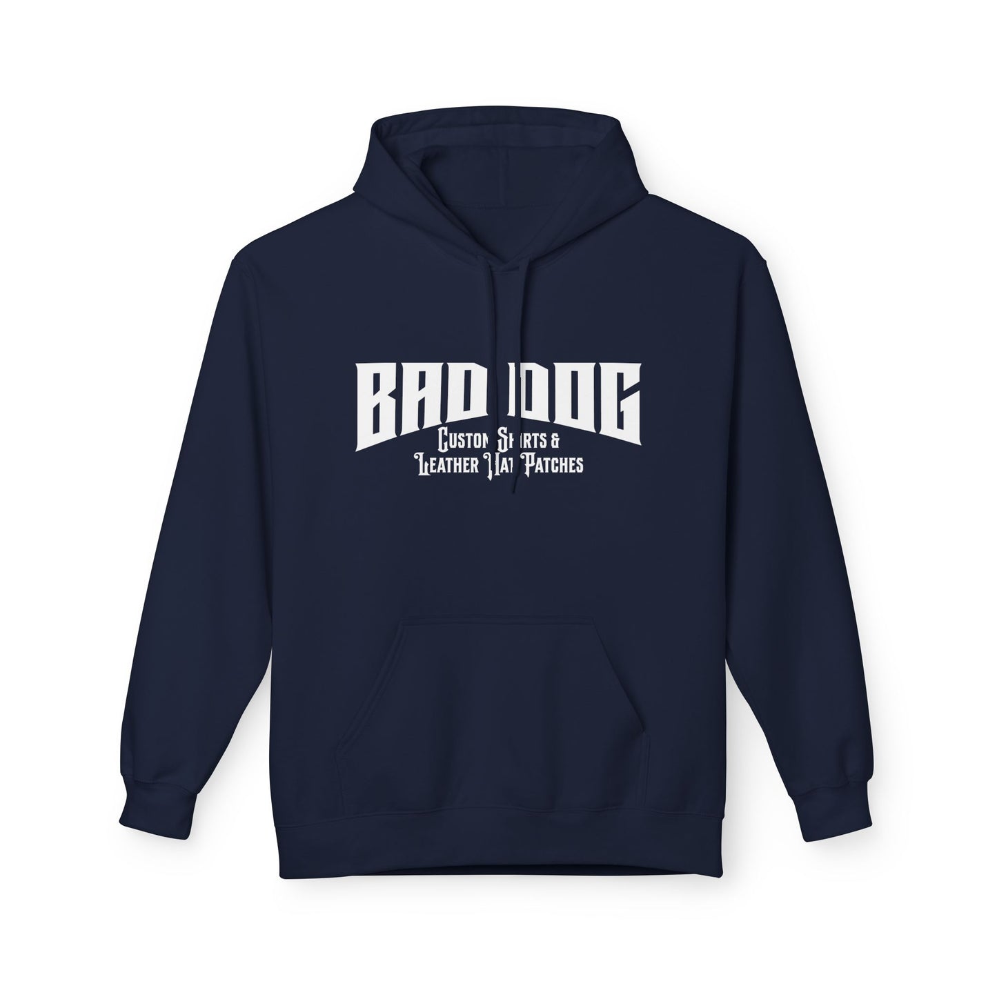 Bad Dog Unisex Fleece Hoodie - White Font