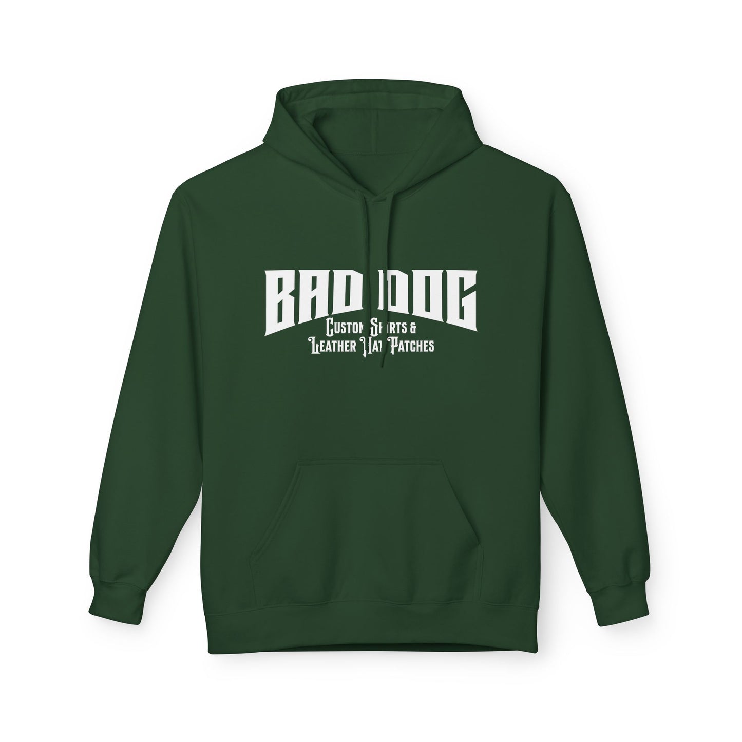 Bad Dog Unisex Fleece Hoodie - White Font