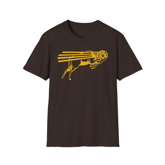 Gold Flying Ram Graphic Unisex T-Shirt