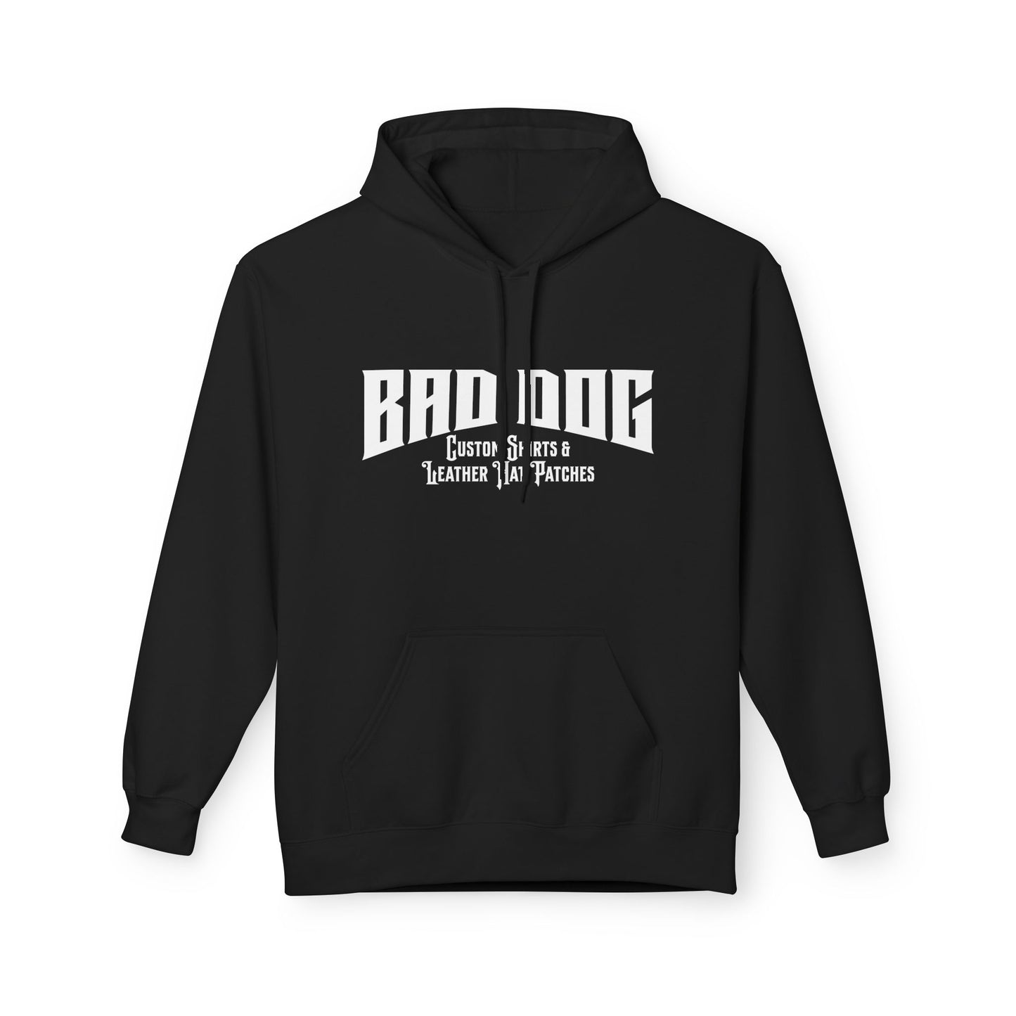Bad Dog Unisex Fleece Hoodie - White Font