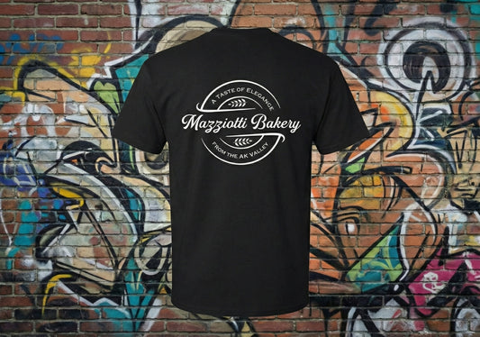 Mazziotti Bakery "Taste of Elegance" – Classic Black Gildan 8000 DryBlend Tee
